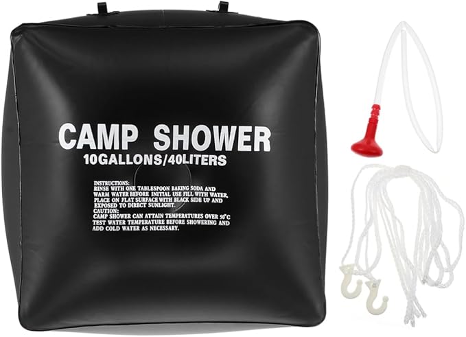Portable Camping Solar Shower Bag Mesh Rv Outdoor Shower Solar Water Bag for Outdoor Activities