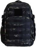 Outdoor Sports Pack Hiking Bag Rucksack Knapsack Combat Camouflage Tactical Backpack- Black CP Medium