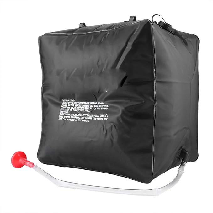Camp Shower Bag Solar Light Weight Portable 40L Water Storage for Camping Hiking Beach Swimming Outdoor Travelling Made of Durable PVC Material Easy to Carry and Use