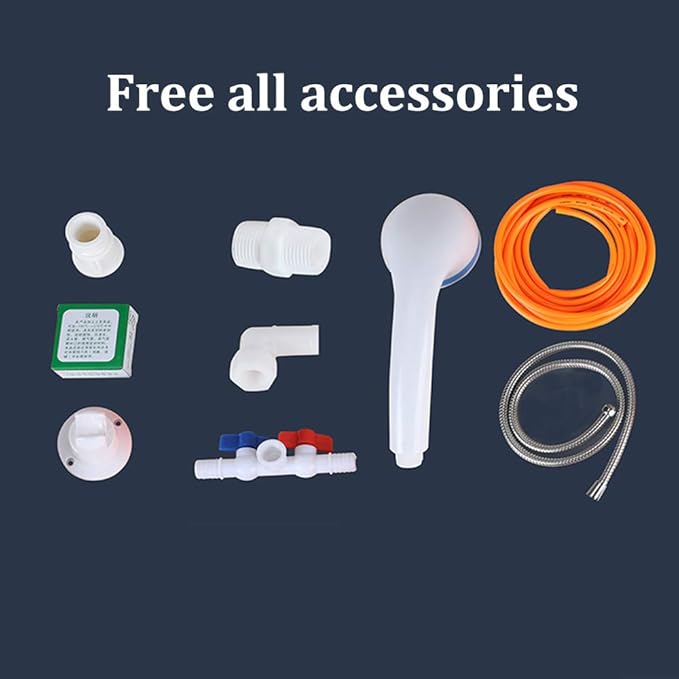 Outdoor Camping Tank Plastic Storage Water Container Summer Home Bath Shower Bucket Emergency Storage Water Tank with Shower Head and Hose Travel Camping Solar Heating Hot Water Bucket