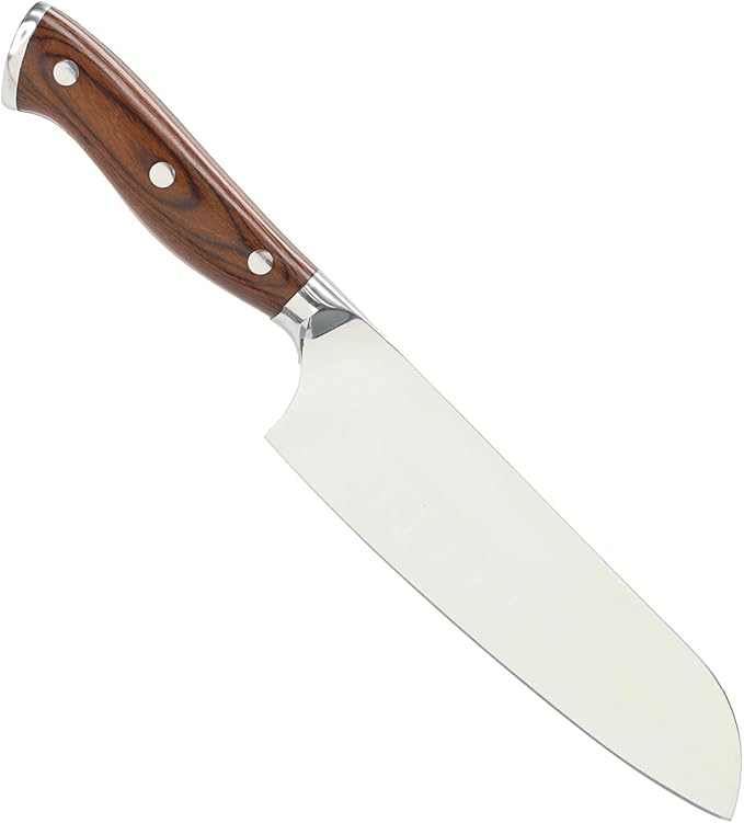 Shape28 Customizable Stainless Steel Steel Santoku Kitchen Knife with Laser Engraved Cooking Gifts for Him Her Housewarming Gifts Kitchen Knife Gift Set