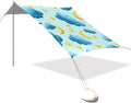 Beach Canopy with Windproof Ropes &amp Sandbags Beach Tent Sun Shade Sun Shelter for Camping Trips Fishing Backyard Fun or Picnics Cloud