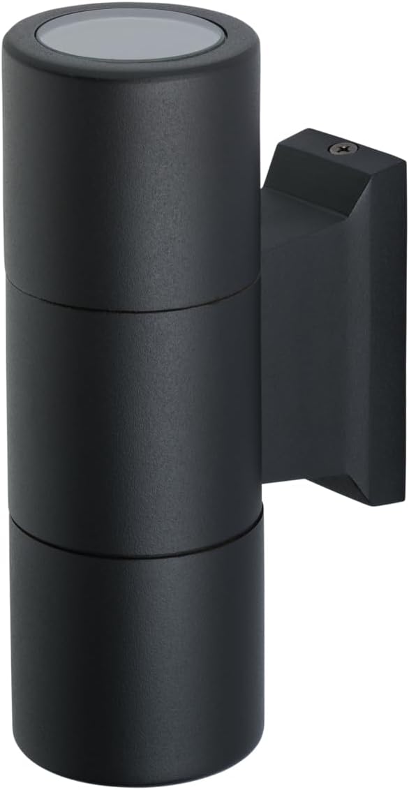 Kichler Large Up &amp Down Sconce in Black Brass for Screened Aluminum Pool Enclosures Screened Porches Patios Pergolas Decks (7 x 2.5 x 4.5) 15794BKB