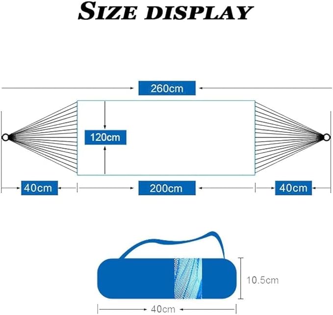 Nnovation Hammock Outdoor Breathable Mesh Hammock Multiples Load Capacity Up to 200 Kg Portable with Carrying Bag Camping Hammock