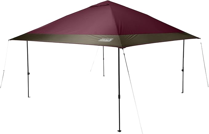 Coleman Oasis Instant Pop-Up Canopy Tent with Side Wall Attachment Portable Shelter with Easy Setup &amp Takedown Wheeled Carry Bag Included 10x10/13x13ft Sizes