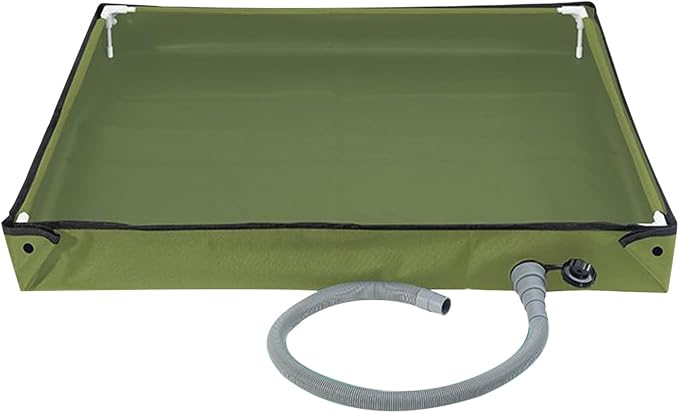Portable Shower Pan - Foldable Camping Shower Base Leakproof Water Container Wash Basin Lightweight Outdoor Gear | Travel Bathhouse Bucket for Beach Tent RV Men Women