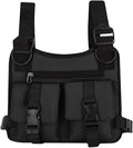 MiOYOOW Sports Chest Bag Waterproof Front Chest Bag 3 Pockets Tactical Chest Pack for Walking Hiking Cycling Running