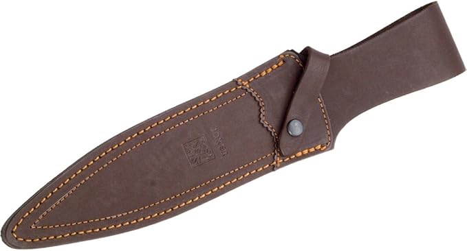 Joker Hunting Knife Rehalero CO10 with Olive Wood Handle Blade 9.25 inches Brown Leather Sheath 500 gr Fishing Tool Hunting Camping and Hiking
