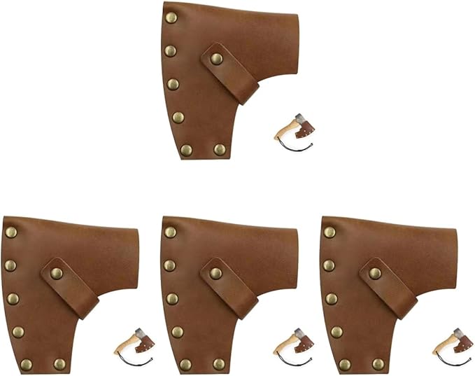 4pcs Professional Leather Hatchet Cover Sleeve Protective Case for Camping and Outdoor Use Fit for Hatchets Easy to Install and Carry