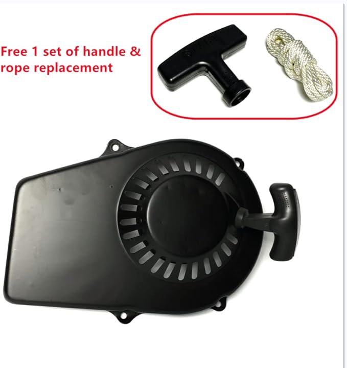Recoil Starter for Tail Gator 63025 63024 &amp Storm CAT 63CC 2HP 800 900W 60338 66619 69381 For Pulsar PG1202S &amp 2HP 2-Stroke 64CC Gas Generator with handle &amp rope replacement