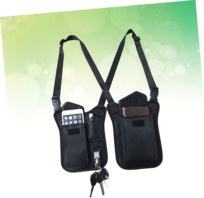 Yardwe Carry Bag for Men Women Nylon Armpit Bag Hidden Underarm Shoulder Pack Anti-Theft Compact Tactical Pouch with Adjustable Strap