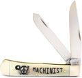 Case XX WR POCKET KNIFE MACHINIST SMOOTH NATURAL BONE TRAPPER 4 1/8 INCHES CLOSED ITEM #1067651