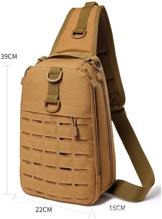 Outdoor Sports Hiking Sling Bag Shoulder Pack Camouflage Tactical Molle Chest Bag - Green