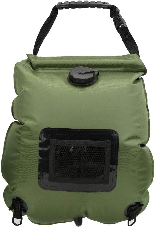 JEOZBM Solar Shower Bag 20L Solar Heating Camp Shower Bag with Removable Hose and On Off Switchable Shower Skull Solar Portable Shower Bag for Camping Beach Swimming Outdoor Traveling Hiking