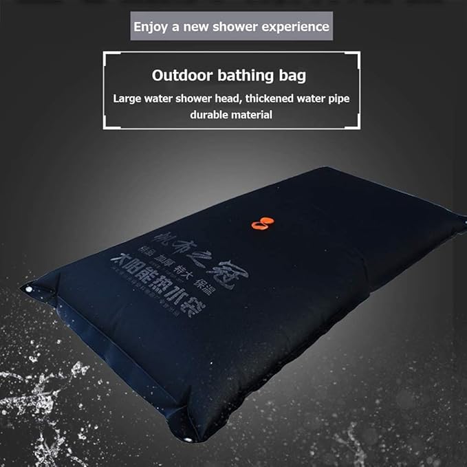 Solar Shower Bags SZRP Large Capacity Camp Shower Bag 25 Gallons / 100L PVC Shower Bag with Hose and Shower Head for Outdoor Camping and Family Bathroom and Car Travel
