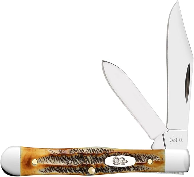Case XX 65326 Bone Stag Handle 2 Blade Small Swell Center Jack 6.5225 1/2 SS.
