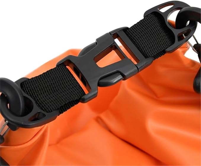 Pemberly Row Lightweight Durable PVC Dry Bag 7.9 gal Capacity Waterproof with Zipper Orange Finish Adjustable Shoulder Straps Foldable Design for Boating Surfing Outdoor Travel