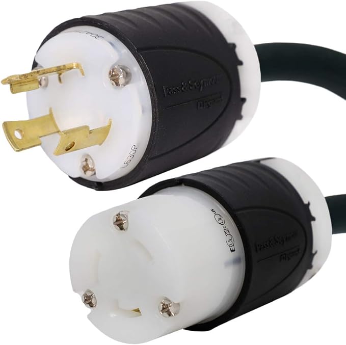 NEMA L6-30 Extension Power Cord - 30A/250V 10 AWG - Iron Box # IBX-5803-06-C (6 ft Build)