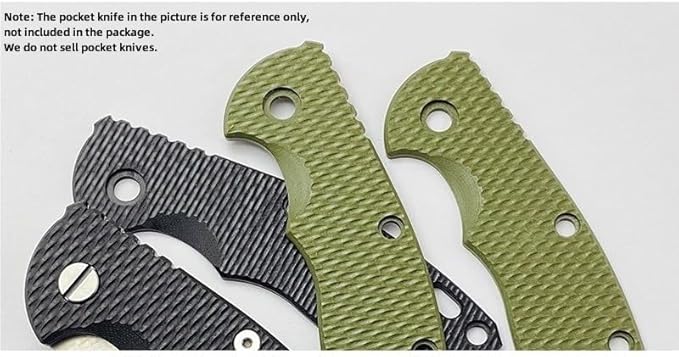 1 Piece Custom G10 Scales Handle Replacement Fits for Rick Hinderer knives XM18 3.5inch DIY Making Accessory(Black)