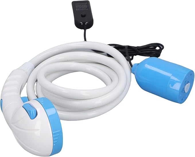 Portable Outdoor Shower IPX7 Rated Multiple Spray Modes USB C Electric Shower Pump with 70.9in Water Pipe for Camping