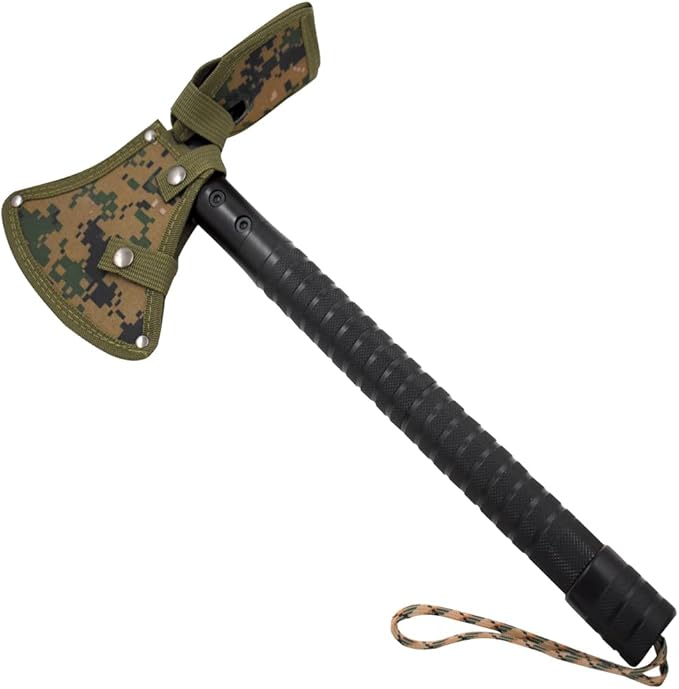 Snake Eye Tactical Portable Stainless Survival Axe | Backpacking Folding Camping Axe Multi-Tool Hatchet Shovel with Sheath| Survival Gear Kit for Hunting | Hiking and Emergency