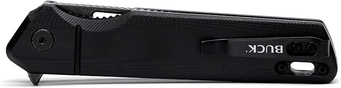 Buck Knives 239 Infusion Modified Tanto Folding EDC Knife 3-1/5” Pocket Knife Blade G10 Handle 7Cr17MoV Steel Tanto Folding Blade Black 2.82 oz