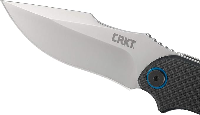 CRKT P.S.D. (Particle. Separation. Device.) Assisted Folding Knife with Liner Lock: 1.4116 Plain Edge Blade Carbon Fiber w/G10 Base Handle Reversible Pocket Clip 7920