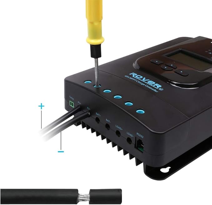 RENOGY 8ft. 10 AWG Wire Copper Tray Cable - Connect Charge Controller and Battery Black (Pack of 4)