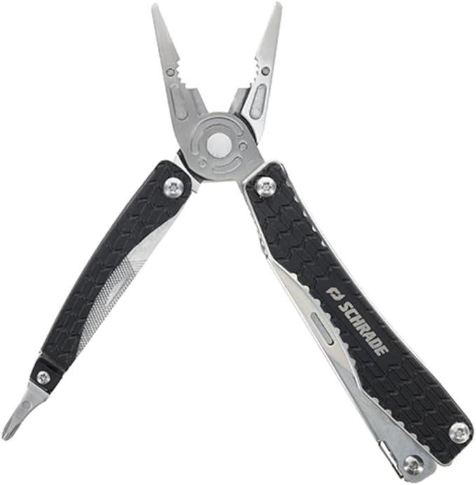 Schrade Delta Class Clench Multi-Tool with 2Cr13 Stainless Steel Components &amp Handle for EDC Outdoor Survival