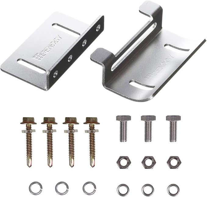 Renogy Solar Panel Mounting Curved Z Bracket-Set of 4 for RV Boat Roof Wall and Other Off Gird Installation 1 Set