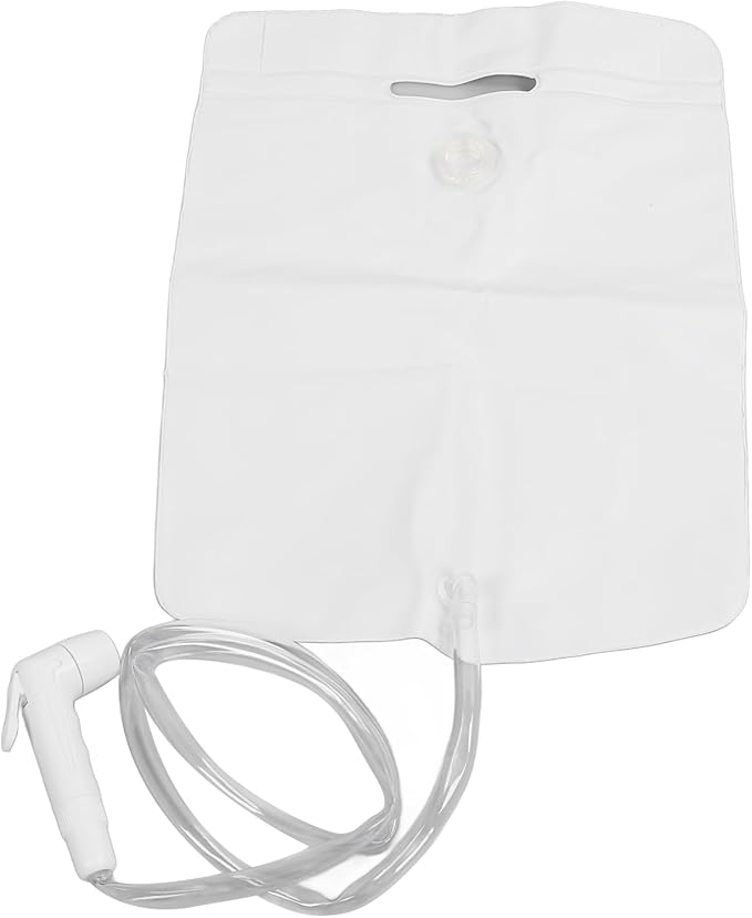 Bedside Shower Water Bag Portable Camping Shower Bag with Handle Powerful Water Pressure for Hair Washing Inflatable Shampoo Basin for Elderly and Bedridden Patients Lightweigh