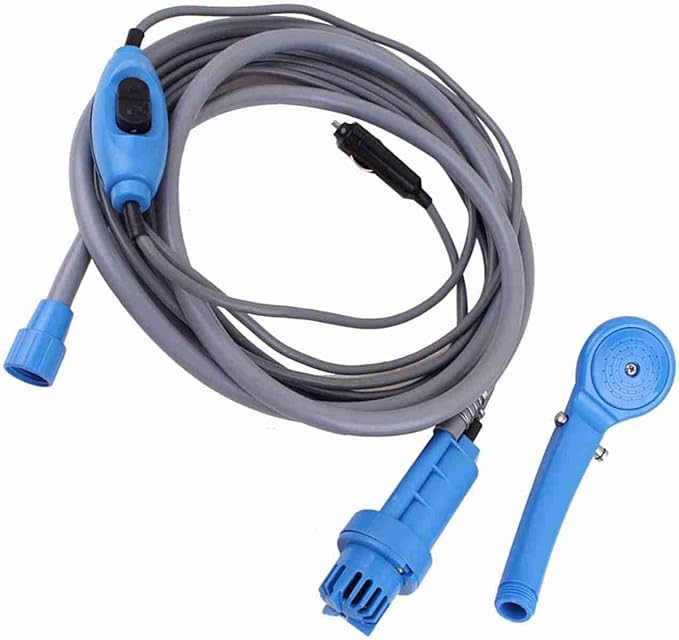 Gecheer Portable Outdoor Shower - Adjustable Water Flow Leakproof Design 2.5 L/min Ideal for Camping Hiking and More