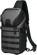 Waterproof Tactical Backpack Crossbody Bag Chest Bag With Anti-theft Pocket Oxford Waterproof Material. 1pcs (gray)