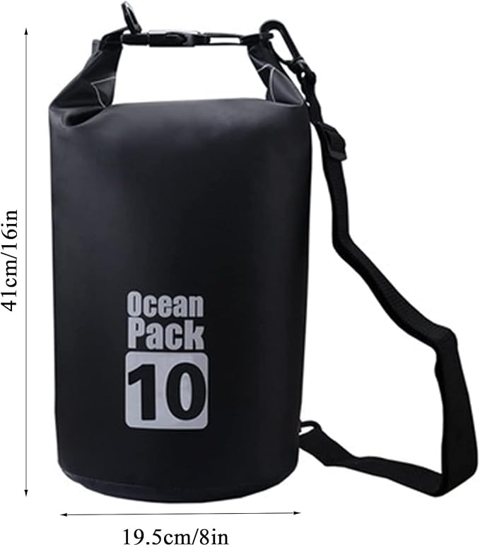 Waterproof Dry Bags Floating Backpack 10L Roll Top Kayak Gear Small Boat Drybag Wet Dry Float Sack for Swimming (Color : Blue)