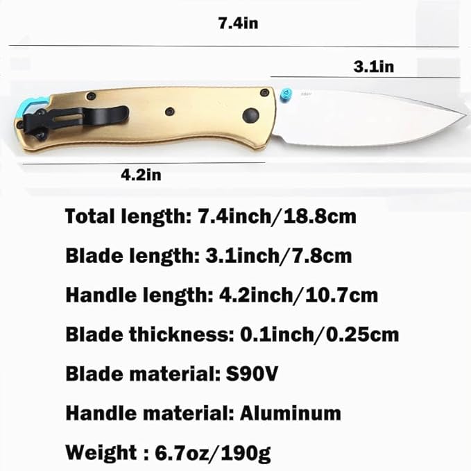 7.4-inch Folding Knife S90V Steel Blade Portable Utility Small Knife Suitable for Daily Home OutdoorCampingHiking