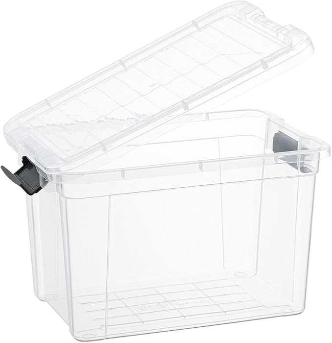 Superio Clear Storage Boxes with Lids 8.75 Quart Plastic Container Bins for Organizing Stackable Crates BPA Free Non Toxic Odor Free Organizers for Home Office and Dorm 6 Pack