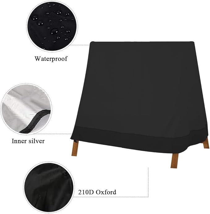 Outdoor Garden Swing Cover Waterproof Dust Proof Sun Protection Canopy Hammock Chair Cover for A Frame Swing Seat 183x139x170 Outdoor Furniture Protector