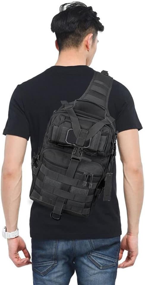 Men's Tactical Sling Bag Small Sling Backpack Military Rover Shoulder Bag Molle Assault Range Bag Camping Hunting
