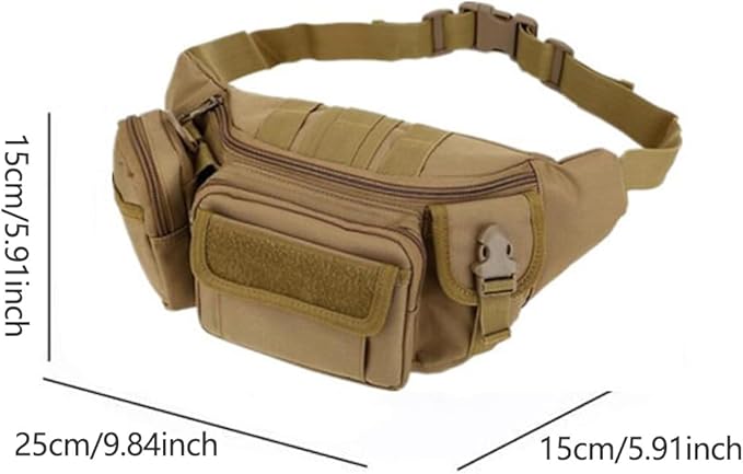 Tactical Waist Pack Military Fanny Pack for Men Outdoor Army Waist Bag Large Waist Pack for Daily Life Cycling Camping Hiking Hunting Fishing (CP)