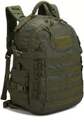 9.25gal Men'S Tactical Backpack - Durable Polyester Sports Bag with Multiple Compartments for Camping Hiking &amp Safari Olive Green Zip Closure Independence Day &amp Easter Gift Idea Camping B