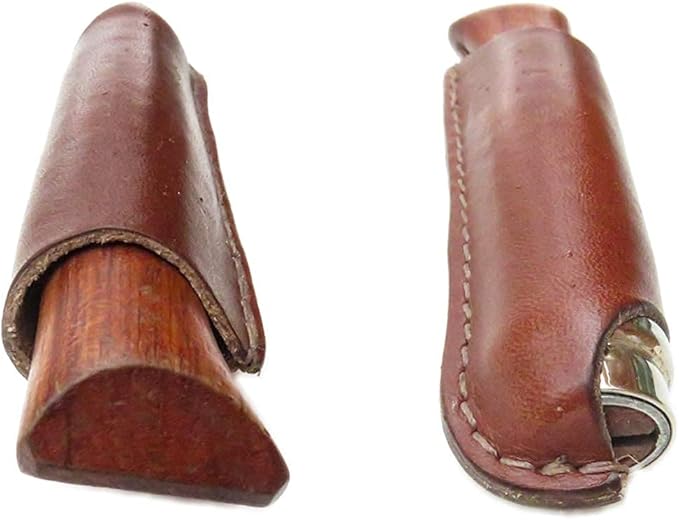 oopsmark Leather Belt Sheath and Case for Knives Designed in Opinel France - Pocket Knife Holder for Camping Hunting Fishing and Picnics