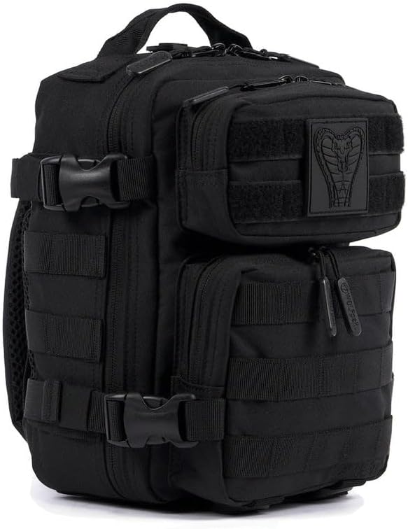 WOLFpak 9L Mini Tactical Backpack for Men &amp Women | Compact Small Everyday Carry Bag for Gym School Travel | Durable Water-Resistant Daypack with Molle System and Patch Panel (Black Venom)