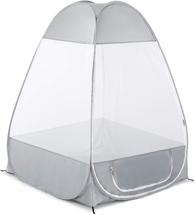 Single Outdoor Net Shelter for Camping Quick Folding Tent for Yoga Portable Tent Gray