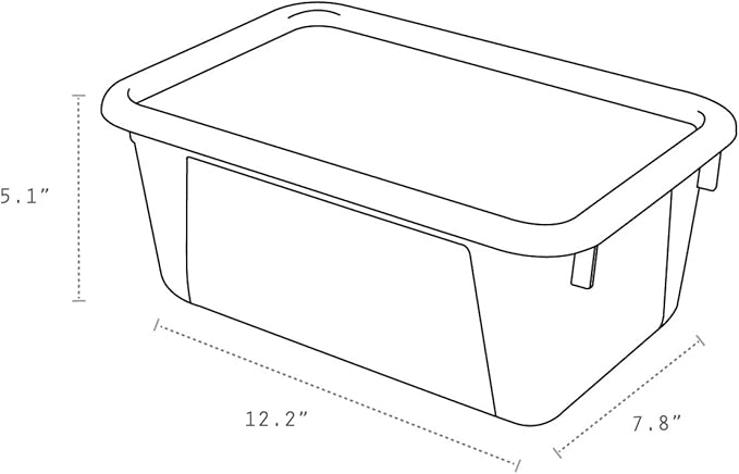 Storex Small Cubby Bins – Plastic Storage Containers for Classroom with Non-Snap Lid 12.2 x 7.8 x 5.1 inches Purple (62411U05C) (Pack of 5)