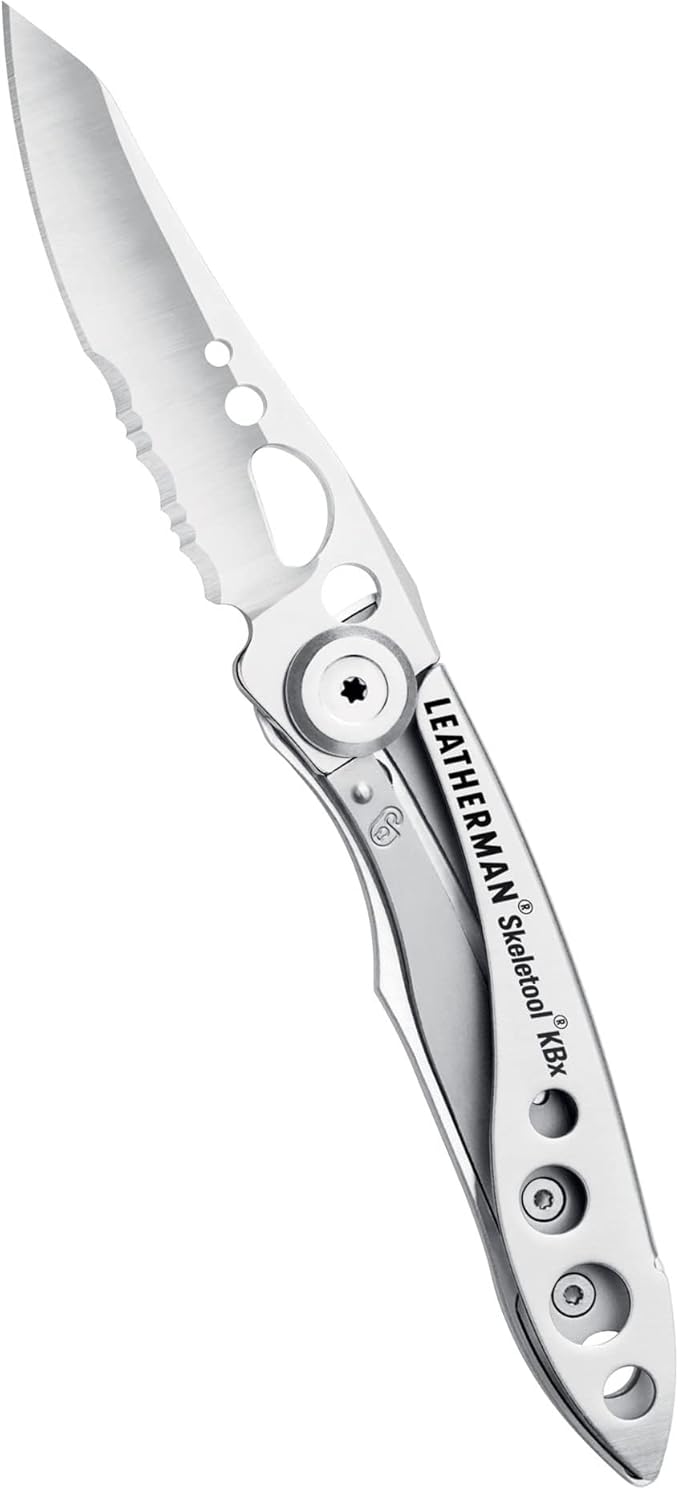 LEATHERMAN Skeletool KBX Pocket Multitool with Knife and Bottle Opener Stainless Steel