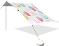 xigua Easter Bunny Beach Tent Sun Shelter with Carrying Bag - Silver Coated Oxford Fabric Beach Canopy for Beach Camping Fishing - Includes Windproof Ropes Sandbags &amp Stakes