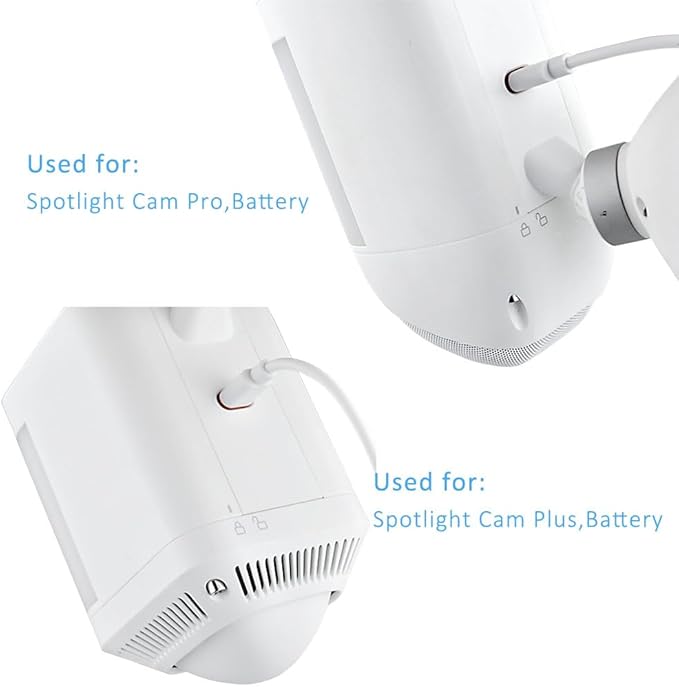 Solar Panel Charger Compatible with Ring Stick Up Cam/ProRing Spotlight Cam Plus/Prowith USB-C to Barrel Plug Adapter (2PACK)