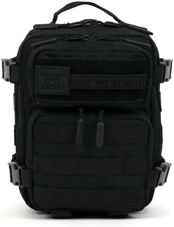 WOLFpak 9L Mini Tactical Backpack for Men &amp Women | Compact Small Everyday Carry Bag for Gym School Travel | Durable Water-Resistant Daypack with Molle System and Patch Panel (Nightshade Editi