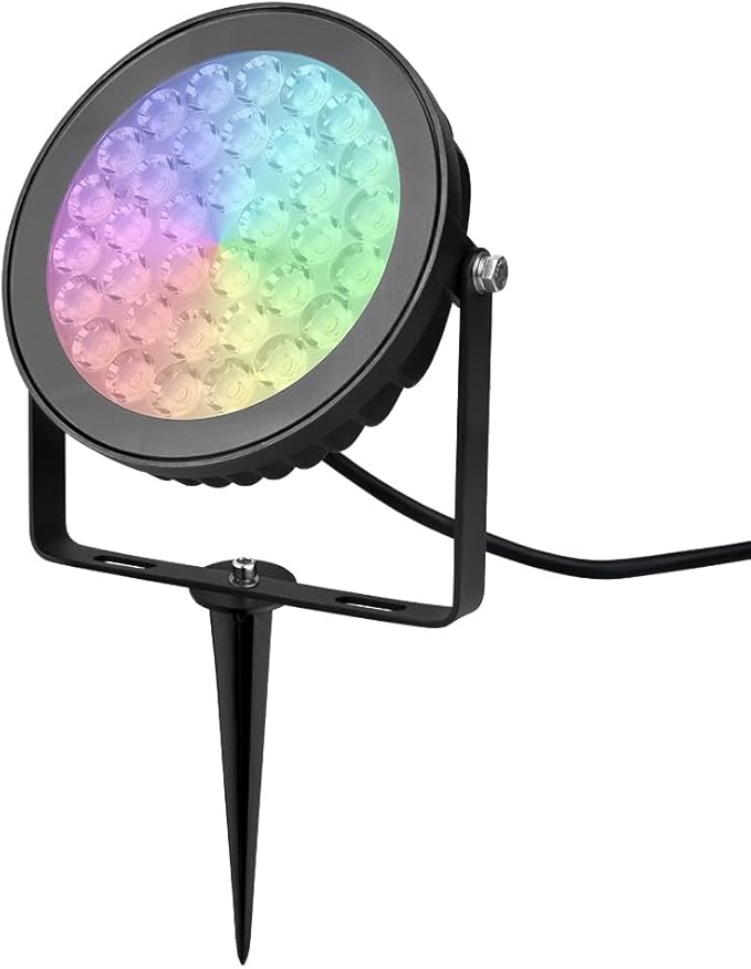 LGIDTECH FUTC05 25W RGB+CCT Outdoor LED Landscape Garden Spotlight AC100-240V Million Colors ChangingColor Temperature AdjustableMemory Function.RemoteWall PanelHub is Sold Separately