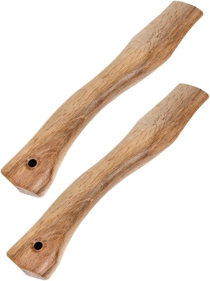 Kisangel 6pcs Wooden Axe Handle Replacement Grip for Firewood Gardening Hiking Outdoor Activities Easy to Install High Practicability Smooth Finish Compatible Standard Axes